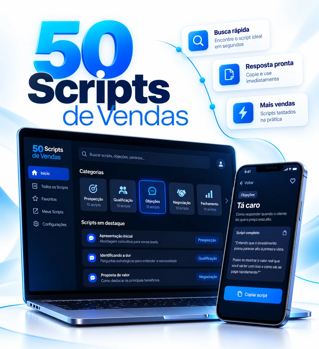50 Scripts de Vendas no computador e celular
